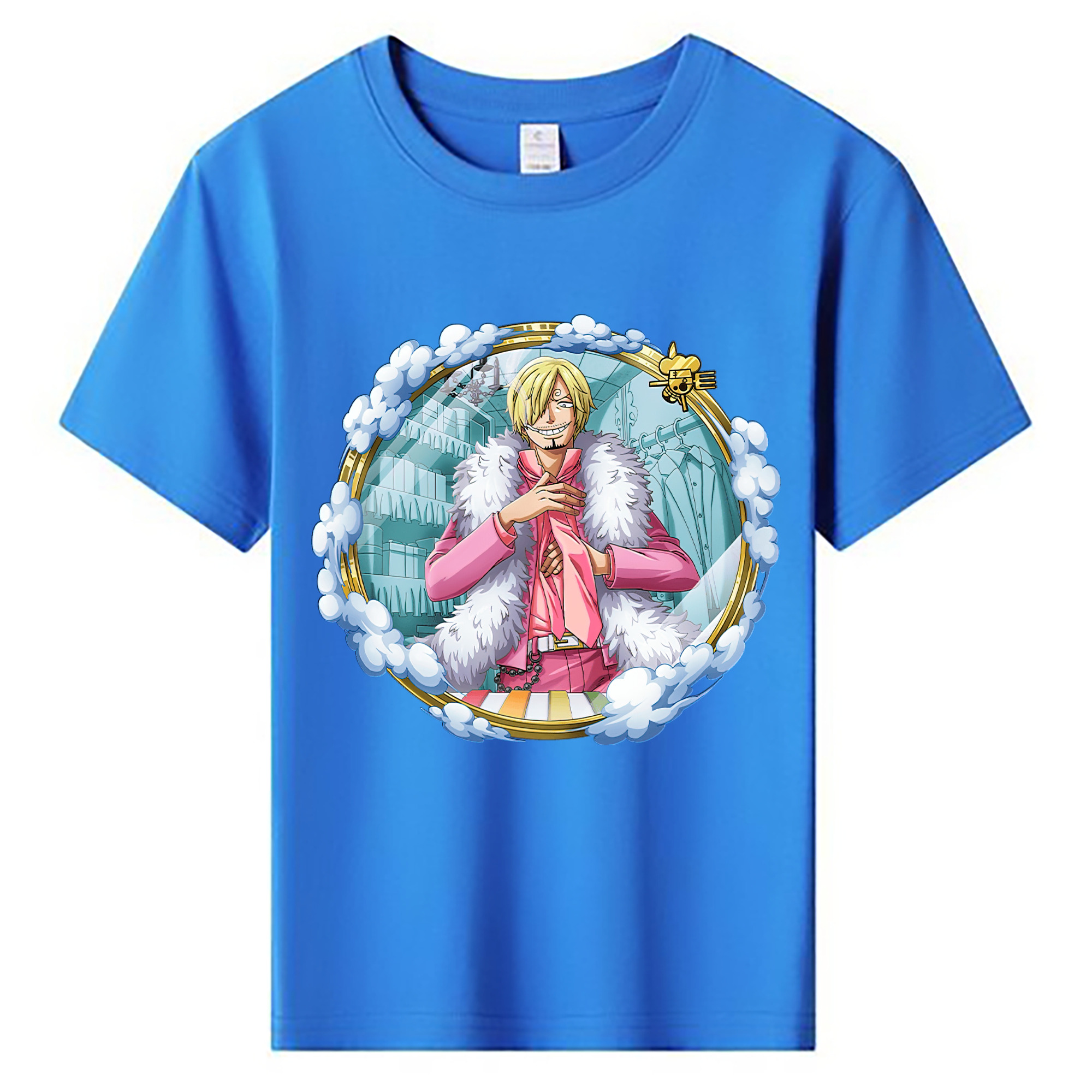 （画像用） ワンピース サンジ ONE PIECE Sanji 綿100％キッズTシャツ（フロントプリント）